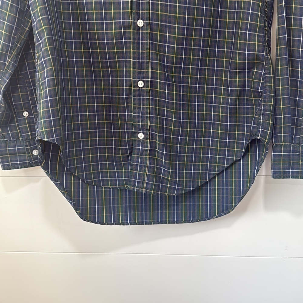 Frank & Eileen Frank Navy and Green Plaid Button-Down Shirt - Picture 11 of 14